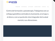Tablet Screenshot of anandapsicoterapia.com